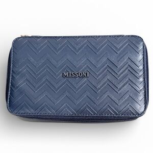 Missoni Navy Chevron Delta One Travel Case